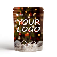 Le plus récent emballage de Noël populaire pochette imprimée personnalisée emballage chocolats bonbons usine sacs alimentaires en Mylar anti-odeur directe