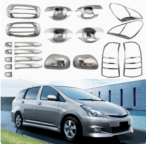 Хромированная Накладка для Toyota Wish 2003-2008 ABS хромированная Налобная фара, накладка на задние фары, зеркальные колпачки - Product Image 1