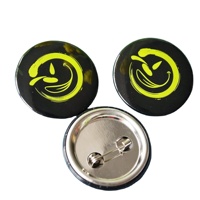 Badge en fer blanc multi-scènes Streetwear motif sourire, bouton rond pour décoration de sac à dos/sac/vêtements, facile à fixer - Offre Spéciale