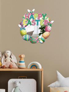 3D Acrylic Mirror Wall <b>Stickers</b> Happy <b>Easter</b> Bunny Egg UV Printing Mirror Wall Art Decoration Removable - Product Image 3