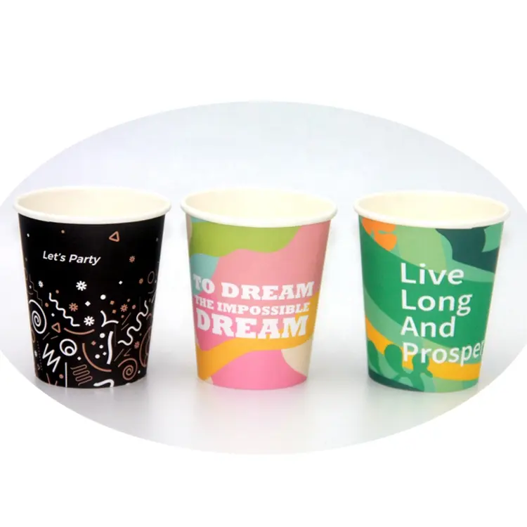 Fancy Thee Papier Cup Wegwerp Enkele Muur Koffie Beker Met Logo 4 Oz 8 Oz 12 Oz Kerst Papier Cups