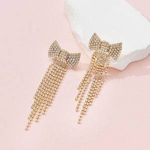 Pendientes Largos con Diseño de Mariposa Estilo Coreano, Borla, Diamantes de Imitación y Cadena de Garra, Estilo Europeo Americano - Product Image 4