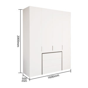 Nieuwbouw 4 Deuren Stalen Kledingkast Met 3 Laden Metalen Kasten Voor Slaapkamer Garderobe Lemari Pakaian - Product Image 3