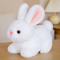 Peluche de lapin réaliste personnalisée, jouet anti-stress, animal en peluche doux personnalisé, poupée lapin, cadeau OEM, design personnalisé, 100% polyester