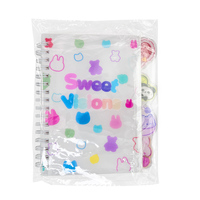 Nouveau carnet A5 personnalisé, imperméable, transparent, écologique, avec couverture en cuir imprimée, organiseur rechargeable à anneaux