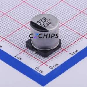 ตัวเก็บประจุอิเล็กโทรไลต์อะลูมิเนียมแบบ SMD รุ่น EEEHD1C471AP ขนาด D10xL10.2 มม. ความจุ 470uF 20% 16V 340mA-120Hz - Product Image 1