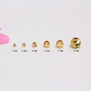 Bola de Metal, venta al por mayor, cuentas cortadas facetadas rellenas para cuentas de bricolaje para collar y pulsera - Product Image 3