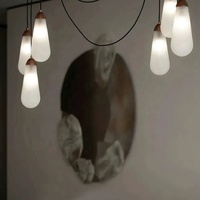 Applique murale LED en verre et laiton brossé, style antique, réglable, pour chambre d'hôtel, maison, salle de bain