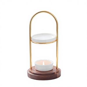 Qiyunzhan Eco-Friendly Metal Aromatherapy Burner with Ceramic Essential Oil Lamp and Wax Burner for Home Use Fall Spring Season - Product Image 4