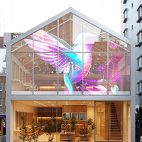 Publicidad Led Display Glass Transparente Windows Videos Película de pantalla Led transparente para la instalación