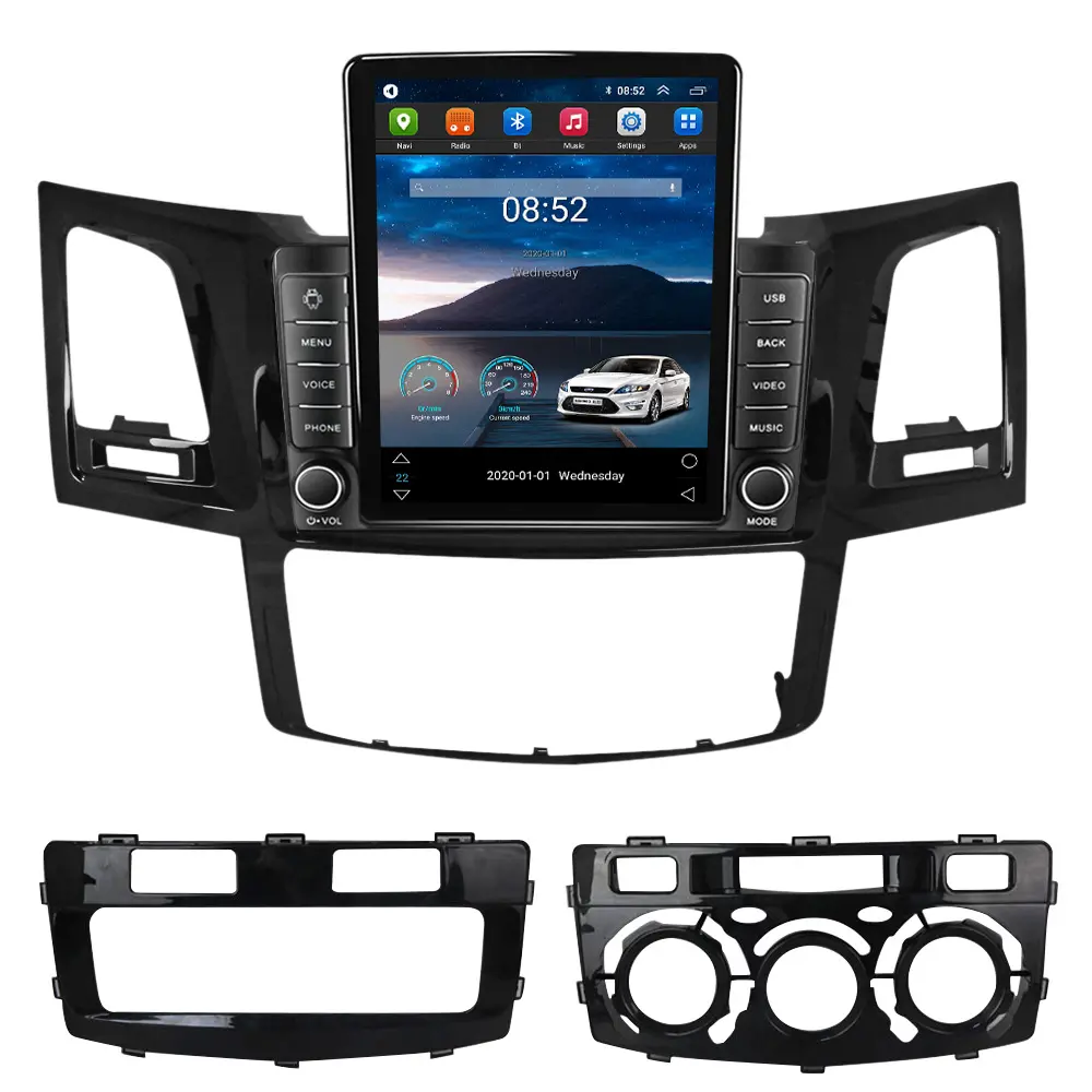 Tesla vertical android ips dsp, para toyota cooler hilux 04-14 som automotivo dvd rádio multimídia navegador de vídeo e vídeo estéreo gps