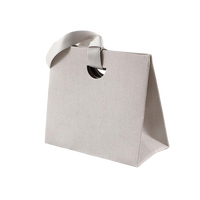 Tas Kado Kertas Kraft Daur Ulang Warna Ivory Perak dengan Logo Kustom untuk Pakaian, Kaos Kaki, Sepatu, Perhiasan & Jam Tangan