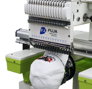 Máquina de bordado plana comercial de una sola cabeza 12 15 agujas bolsa gorras sombrero ropa vestido largo 1 cabeza máquina de bordado - Product Image 2