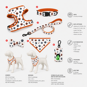 Custom Designer No Pull Dog Harness Set Soft Padded Pet <b>Collar</b> Premium Dog Leash and Harness Dog Poop Bag Holder Pet Supplies - Product Image 5