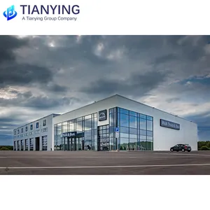Hot product steel frame commercial building prefabricated office showroom building for sale