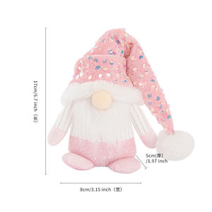 Adornos navideños, gorro tejido con lentejuelas para pareja, duende, Rudolph, regalo de Navidad, decoración, adornos - Product Image 6