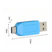 MINI Micro USB Tipo-C Lector de tarjetas OTG 2 en 1 Tipo C a USB OTG Adaptador con TF/SD/Micro Lector de tarjetas para computadora portátil