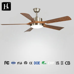 Ventilador de Techo LED de Diseño Moderno de 55 Pulgadas, 6 Velocidades de Viento, Luz Regulable, Control Remoto Inteligente, Ventilador Cuadrado de Madera para Dormitorio - Product Image 3