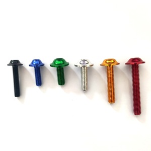 M5x16 Pernos de bloque de freno de bicicleta <span class=keywords><strong>Ti</strong></span>/Golden/Rainbow GR5 TC4 Tornillo de titanio M5M6 - Product Image 3