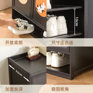 Mueble Zapatero de Estilo Vintage para Entrada con Almacenamiento, Mueble de Recibidor Retro, Zapatero Multifuncional para el Hogar - Product Image 5