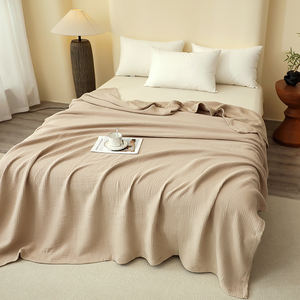 Couverture <span class=keywords><strong>de</strong></span> Lit et Canapé en Mousseline <span class=keywords><strong>de</strong></span> <span class=keywords><strong>Coton</strong></span> Pur Fil Retors, Couleur Sarcelle, Unie, Vintage, Portable, Toute Saison, Six Couches en <span class=keywords><strong>Gaze</strong></span>, Grand Lit/Lit Simple - Product Image 3