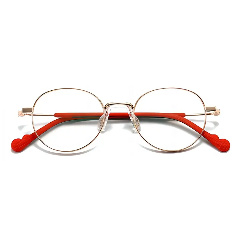 ZOWIN Model 22003F children glasses round metal frame eyeglasses frames high quality vintage retro glasses customized logo