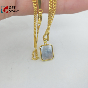 Collar Inteligente NFC Popular, Collar Personalizado con Tecnología NFC, Collar con Colgante de Lapislázuli Chapado en Oro y Acero Inoxidable para Regalos - Product Image 3