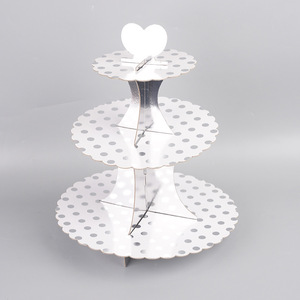 Soporte para Pastel de Tres Niveles SYH1360 Personalizable al por Mayor para Eventos de Cumpleaños, Decoraciones Desechables de Papel Cuadradas en Colores Personalizados - Product Image 4