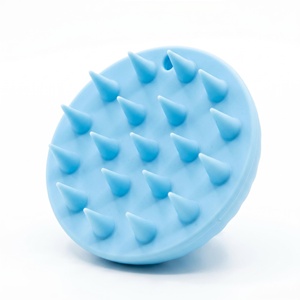 Food Grade Soft <b>Silicone</b> <b>Scalp</b> Brush Waterproof Shampoo <b>Massager</b> for Shower Deep Cleansing - Product Image 2