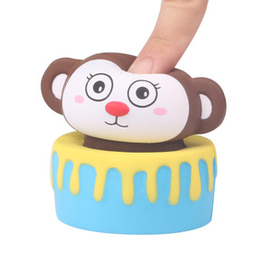 Monkey Shape Pu Fidget Toy Slow <b>Rebound</b> Stress Relief For Kids 5 To 7 Years Unisex - Product Image 1