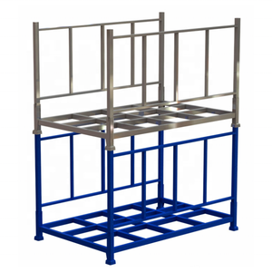 A prezzi accessibili in acciaio pieghevole impilabile su misura di grandi dimensioni in tessuto di stoccaggio scaffale per magazzino/banner rotoli cremagliera impilabile - Product Image 2