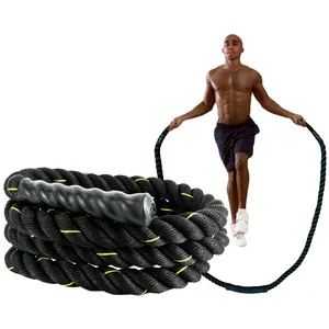 Custom Logo 2.8 Meter Lengte Workout Oefening Battle Touw, Fitness Heavy Skipping Gewogen Springtouw.