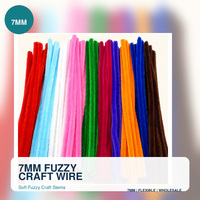 Fil chenille pelucheux 7mm, 30cm, pour créations florales DIY, artisanat fait main, vente en gros, fournisseur d'usine