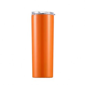 Gobelet isotherme 20oz en acier inoxydable à double paroi, fin et droit, vierge pour sublimation, avec couvercle et paille - Product Image 5
