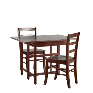 Set da pranzo Taylor a 3 pezzi con tavolo pieghevole e sedie con schienale a scala per piccoli spazi - Product Image 1