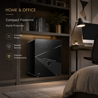 Luxuriöser Biometrischer Fingerabdruck-Tresor Elektronisches Digitales Schloss Diebstahlsicherer Stahlsafe mit Acrylplatte für Zuhause Büro Hotel