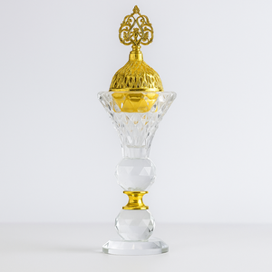 Luxurious Small <strong>Large</strong> Brass Incense Burner Set Crystal Zen Resin Home Decoration Metal Backflow <strong>Candlestick</strong> Valentine's Day - Product Image 6