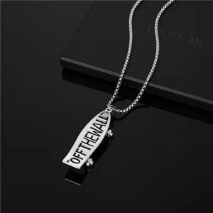 Style européen américain à la mode longue lettre <span class=keywords><strong>Scooter</strong></span> collier pendentif alliage <span class=keywords><strong>bijoux</strong></span> pour hommes femmes Hip Hop Rap Clubbing P191 - Product Image 5