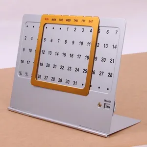 Calendario da tavolo personalizzato in alluminio per regali promozionali