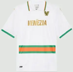 2324 Venezia FCเสื้อฟุตบอลบ้านสีดําสีขาวที่สามสีฟ้า 4th สีแดง 10 ARAMU 11 FORTE เวนิส 2023 BUSIO 27 เสื้อฟุตบอล