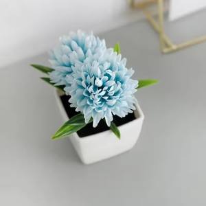 ดอกไม้ตั้งโต๊ะ1ชิ้น, กระถางต้นไม้ดอกเบญจมาศเทียม, บ้าน, ร้านอาหาร, ของตกแต่งสำนักงาน - Product Image 2