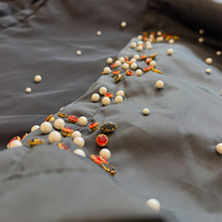 Ensemble de survêtement en nylon personnalisé avec perles, veste coupe-vent et pantalon de survêtement pour homme, fermeture éclair, imperméable, survêtement de qualité supérieure