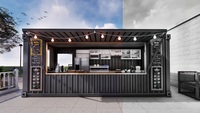 Vente extensible Boutique mobile 10 pieds 20 pieds Pop up Contemporaine Conteneur bar et Café Modulaire Dépanneur Maison