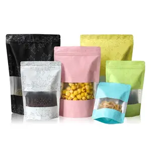 Plastic Food Packaging Doypack Heat Seal Zipper Stand up Pouches Ziplock Tea Coffee Bag