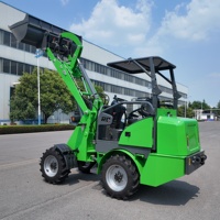 Cargador de Ruedas Eléctrico Profesional YGZG de 1 Tonelada, M100E, 9kW de Potencia Total, Mini Radlader, 60V, Ecológico, Elektro-Kompaktlader