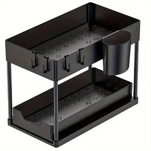 Estante de Almacenamiento Extraíble de 2 Niveles para Cocina, Organizador Elegante, Estantes Encajables para Organización Debajo del Fregadero - Product Image 6