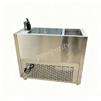 Machine à fabriquer des glaces en acier inoxydable à 2 moules avec réservoir de dégivrage intégré, équipement commercial pour la fabrication de glaces