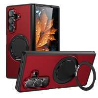 Soporte Magnético de Lujo para Coche, Funda Plegable Antigolpes para Teléfono con Rotación de 360 Grados °   Soporte de Anillo con Cobertura Total para Samsung Galaxy Z Fold 8 Ultra