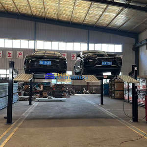 Горячая распродажа: Гидравлический 4-стоечный подъемник для парковки автомобилей, двойной ширинный, автоматический стояночный стекер на 2 уровня, система парковки с лифтом для автомобилей - Product Image 4