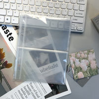 Pochette de livre de cartes PP pochette de reliure transparente à feuilles mobiles manches de poche 6 trous 4 grilles en PVC transparent A5 pochette de carte Photo